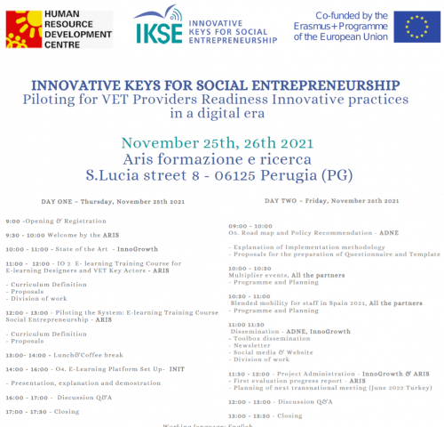 MEETING IKSE Innovative Keys for Social Entrepreneurship -...